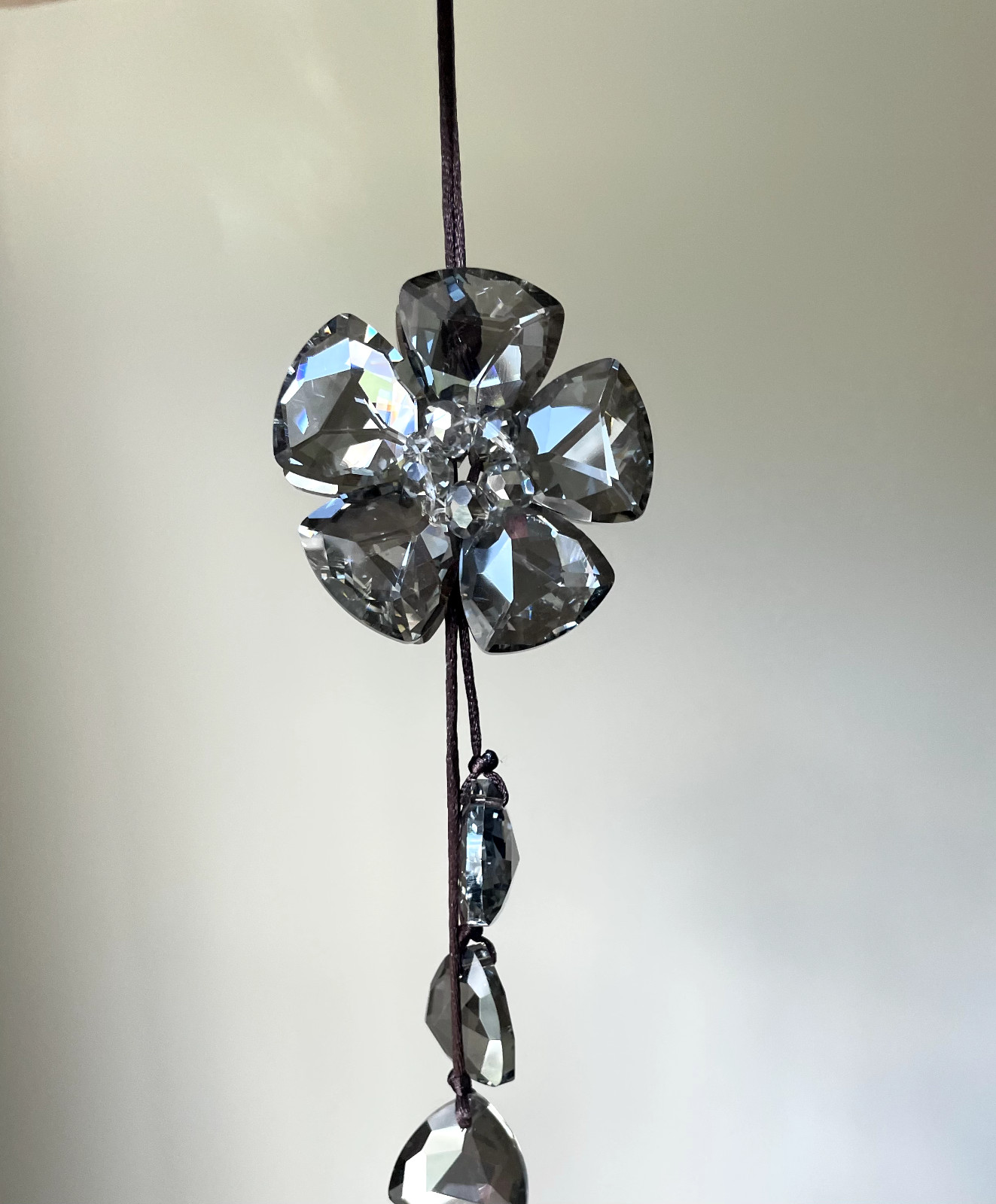 Crystal Flower Sun Catcher Christmas Decor Car Mirror Charm Czech Crystal Gift
