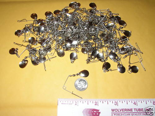 25 NEW NICKEL BEETLE / JIG  SPINNERS SAVE $ MAKE YOUR OWN sz 0