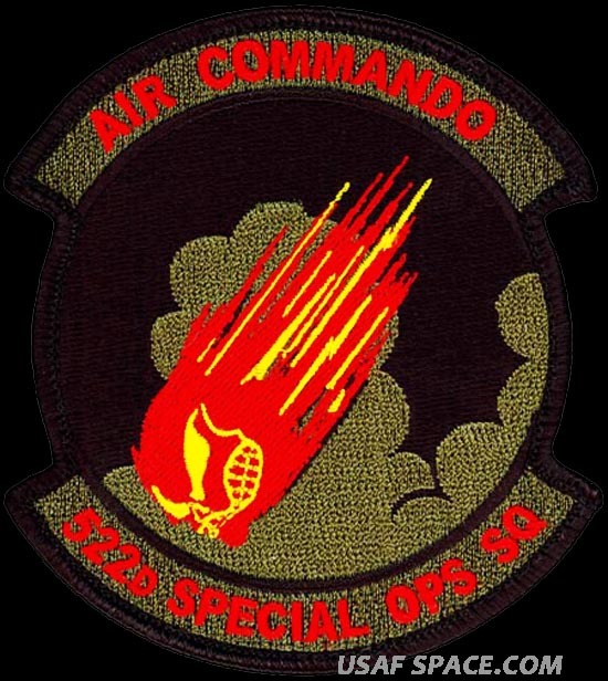USAF 522d SPECIAL OPS SQ. SOS - AIR COMMANDO - ORIGINAL USAF DOD 4" VEL PATCH