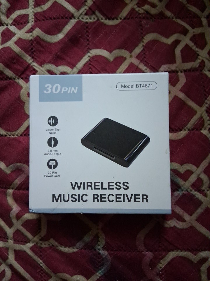 Wireless Bluetooth Music Receiver Audio Adapter 30 Pin Dock Speaker