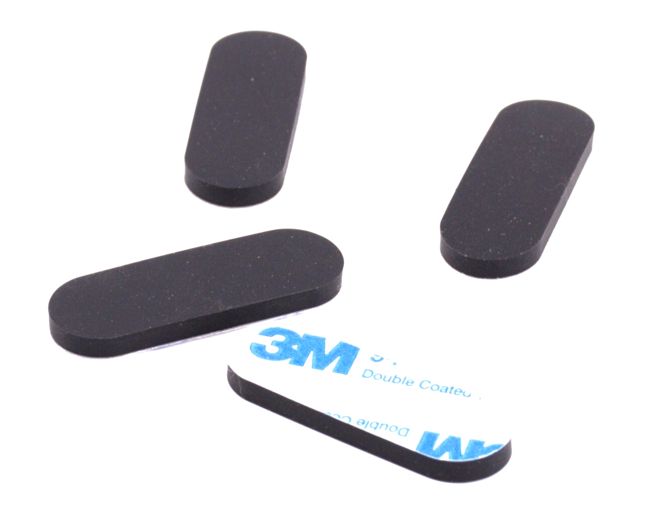 Peel & Stick Silicone Rubber Feet for Sega Genesis 2 – 1/2 x 1-1/2 x 1/8" 4 Pack