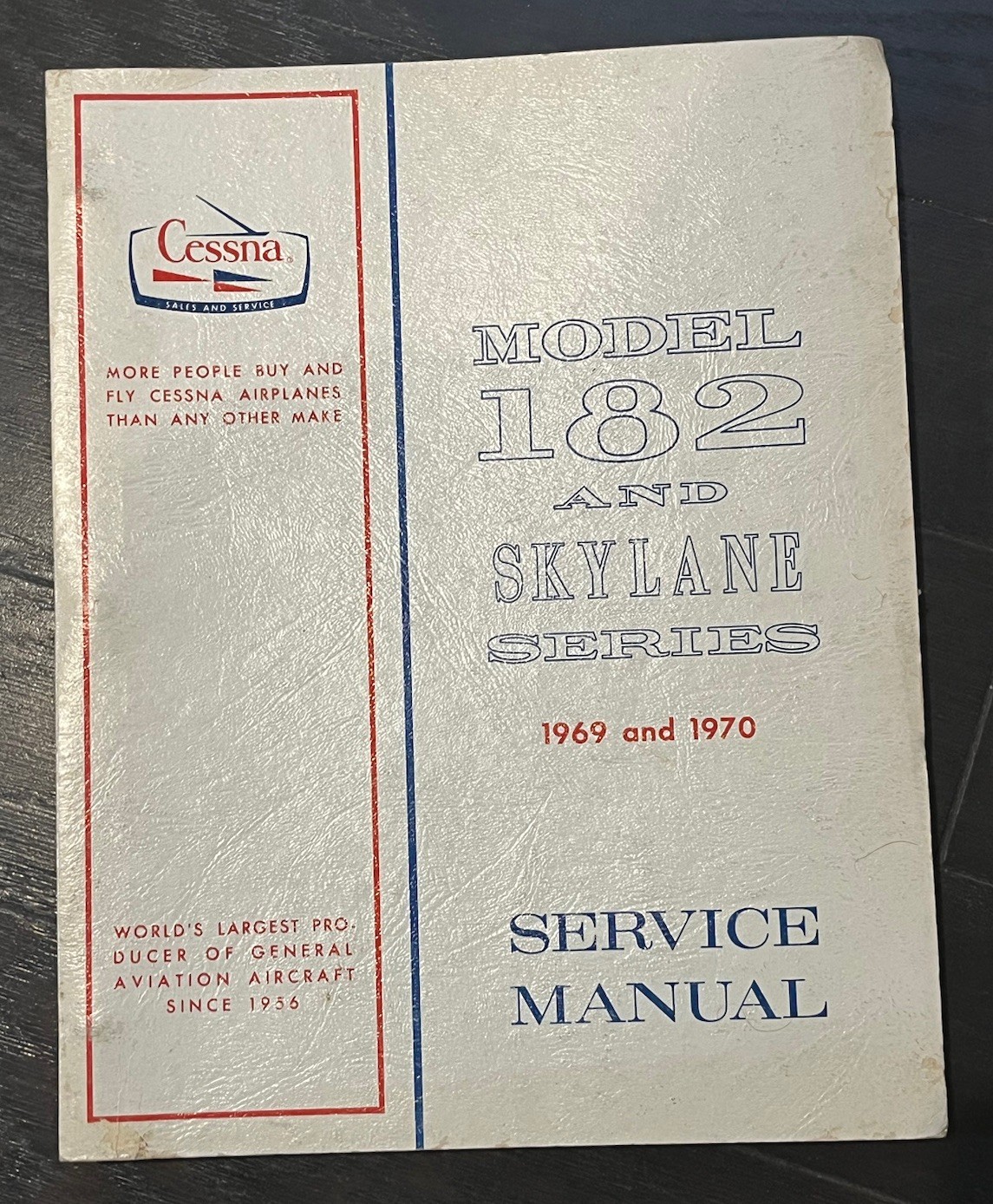 1969 and 1970 CESSNA 182 and Skylane Series Service Manual Original