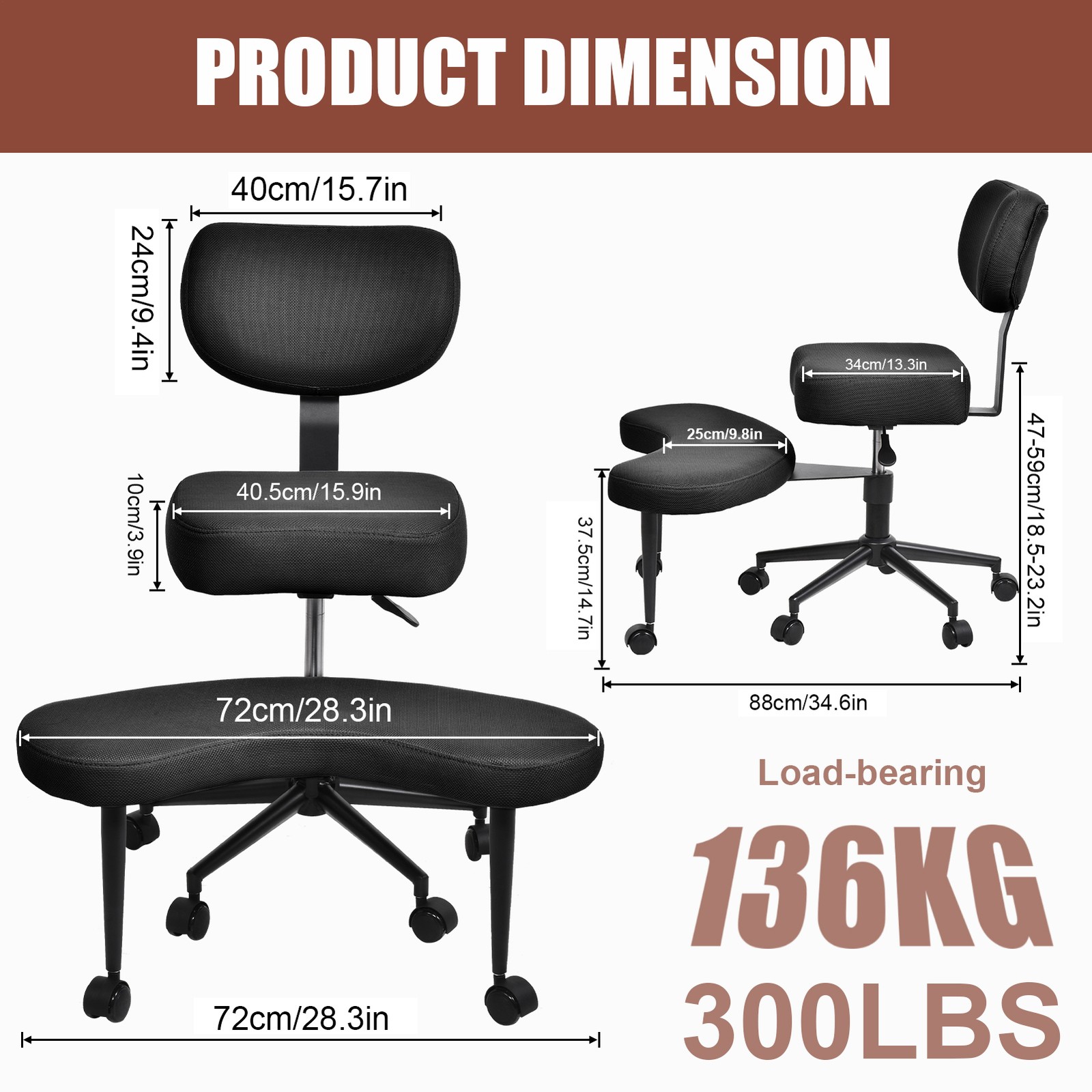 Meditation Cross Legged Armchair, ADHD Chair, Criss Cross Chair for Home Office