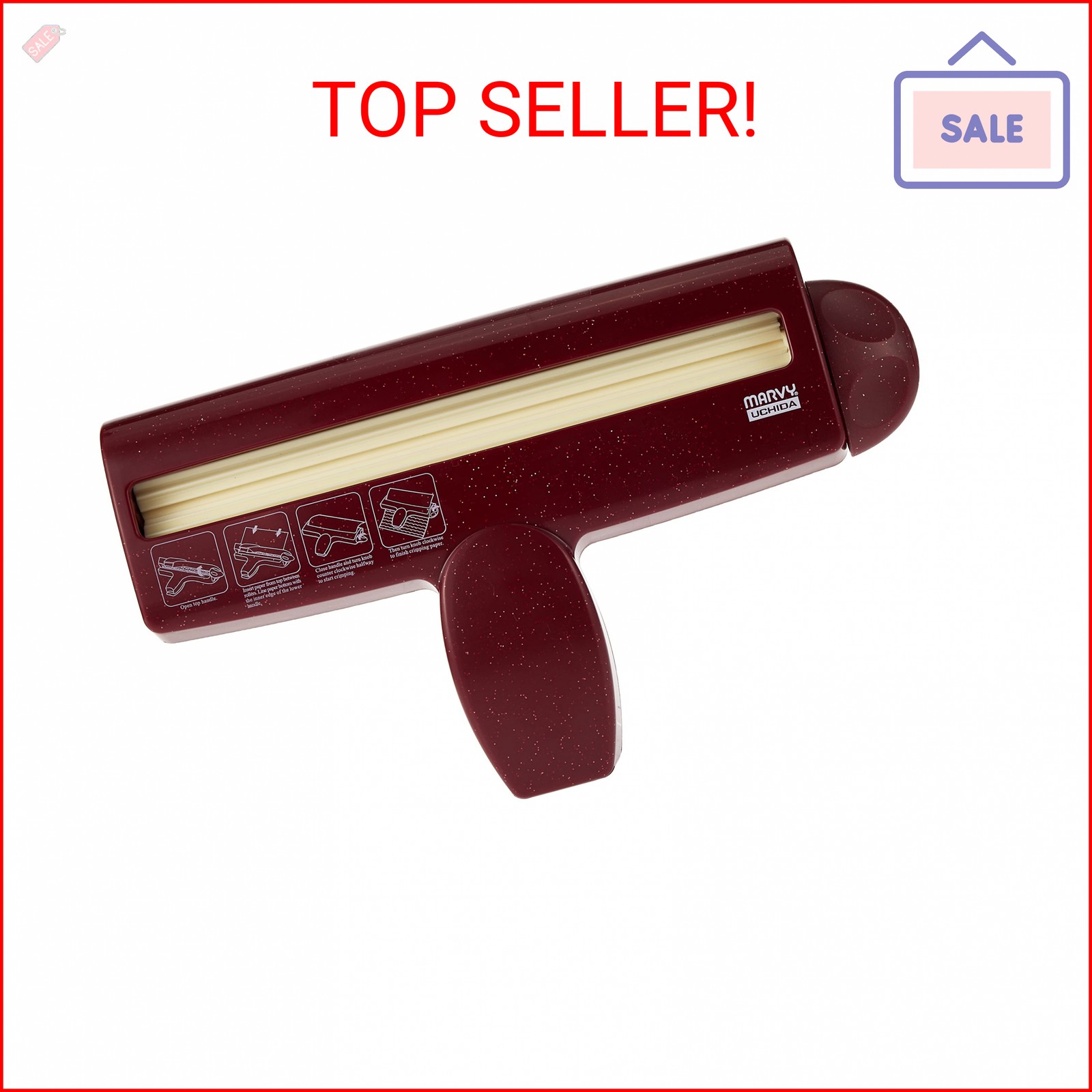 Uchida Corru-Gator Paper Crimper, 8-1/2-Inch, Straight
