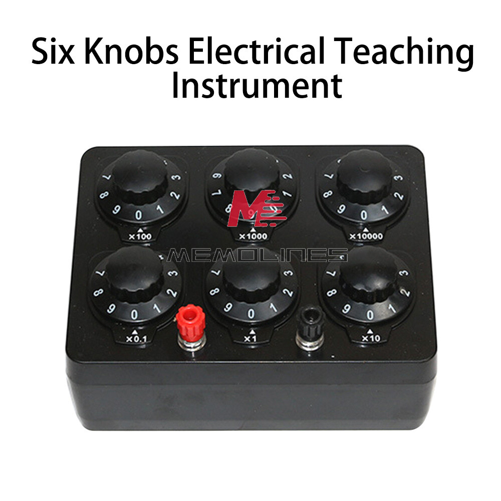 0-99999Ohm Simple Resistance Box 6knobs Resistor Electricity Teaching Instrument