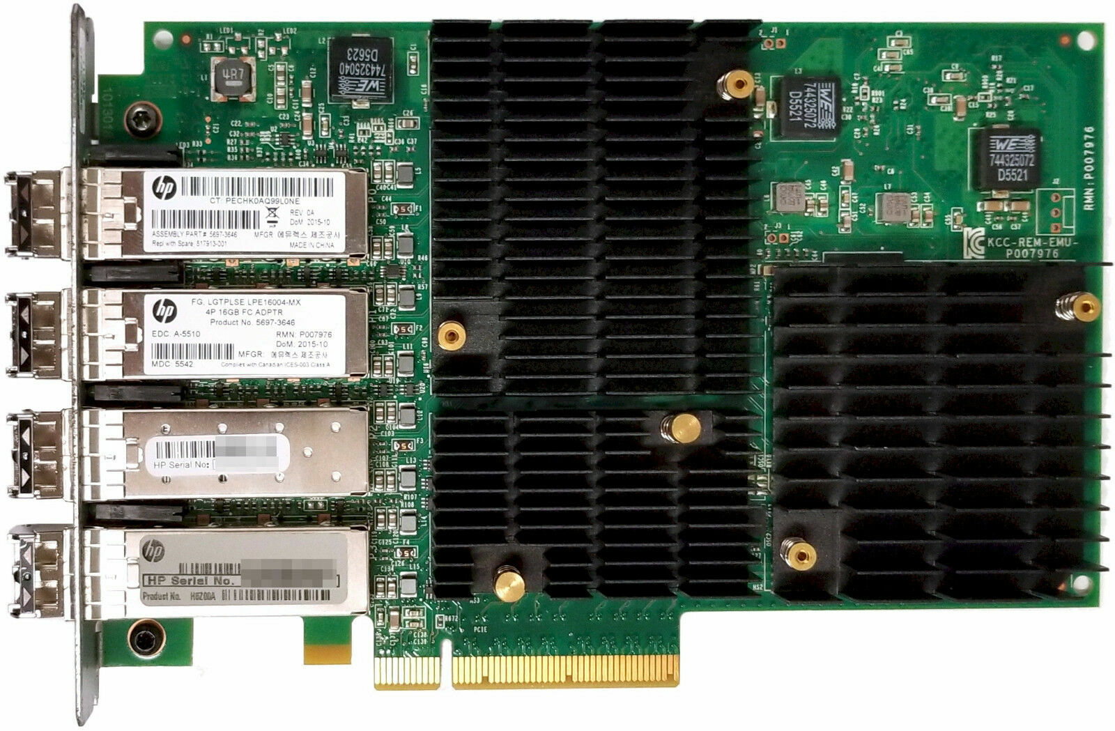 HPE 3PAR StoreServ 8000 4-port 16Gb Fibre Channel Adapter H6Z00A