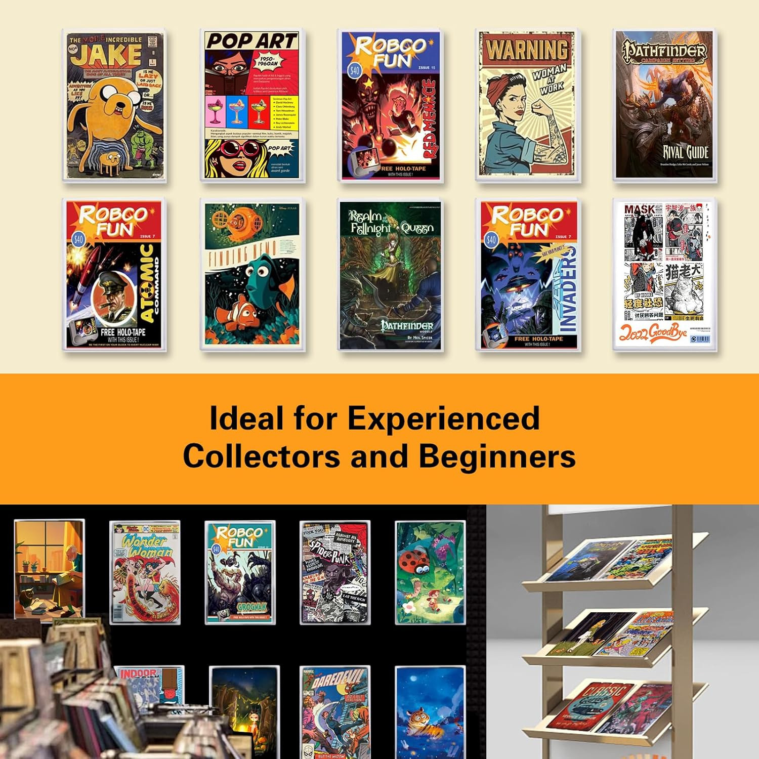10Ct Current Comic Book Toploaders - Modern Comic Book Top Loaders, Premium PVC