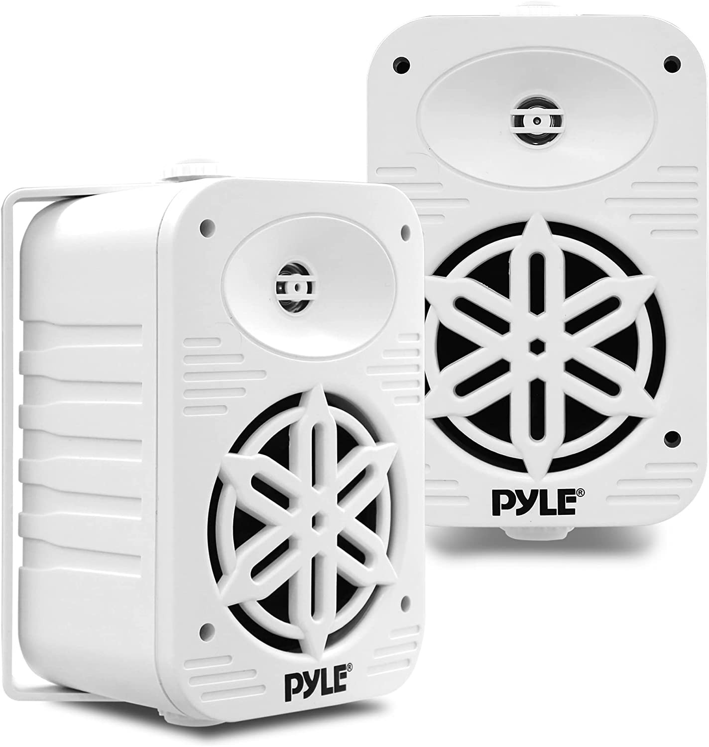 Pyle 5.25” 500 Watt Waterproof 2-Way Indoor/Outdoor White Speakers (Pair)