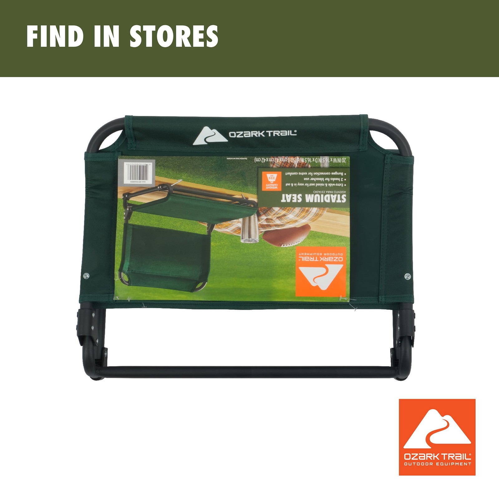 Ozark Trail Stadium Seat Dark Green