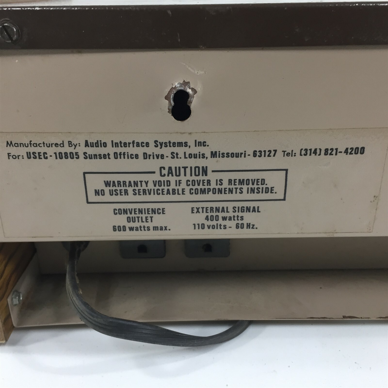 Audio Interface Systems Centurion USEC TSS-2000