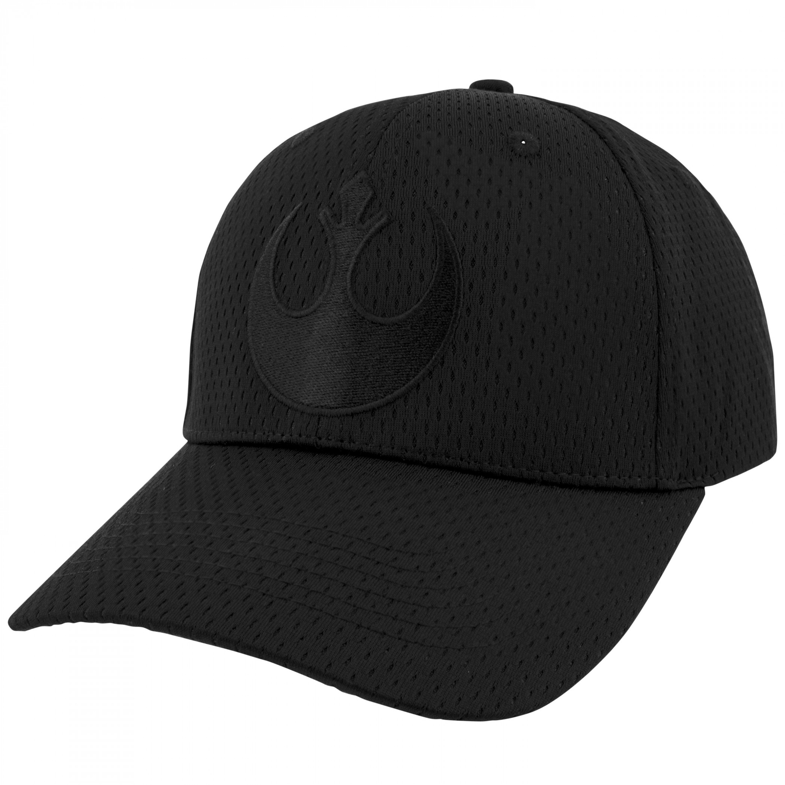 Star Wars Rebel Alliance Logo Black on Black Snapback Hat Black