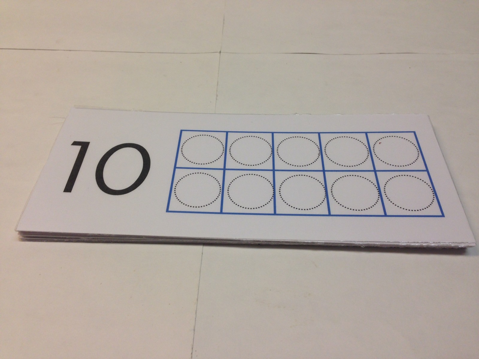 Ten Frames Counting - 20 Cards- Laminated Cards Set