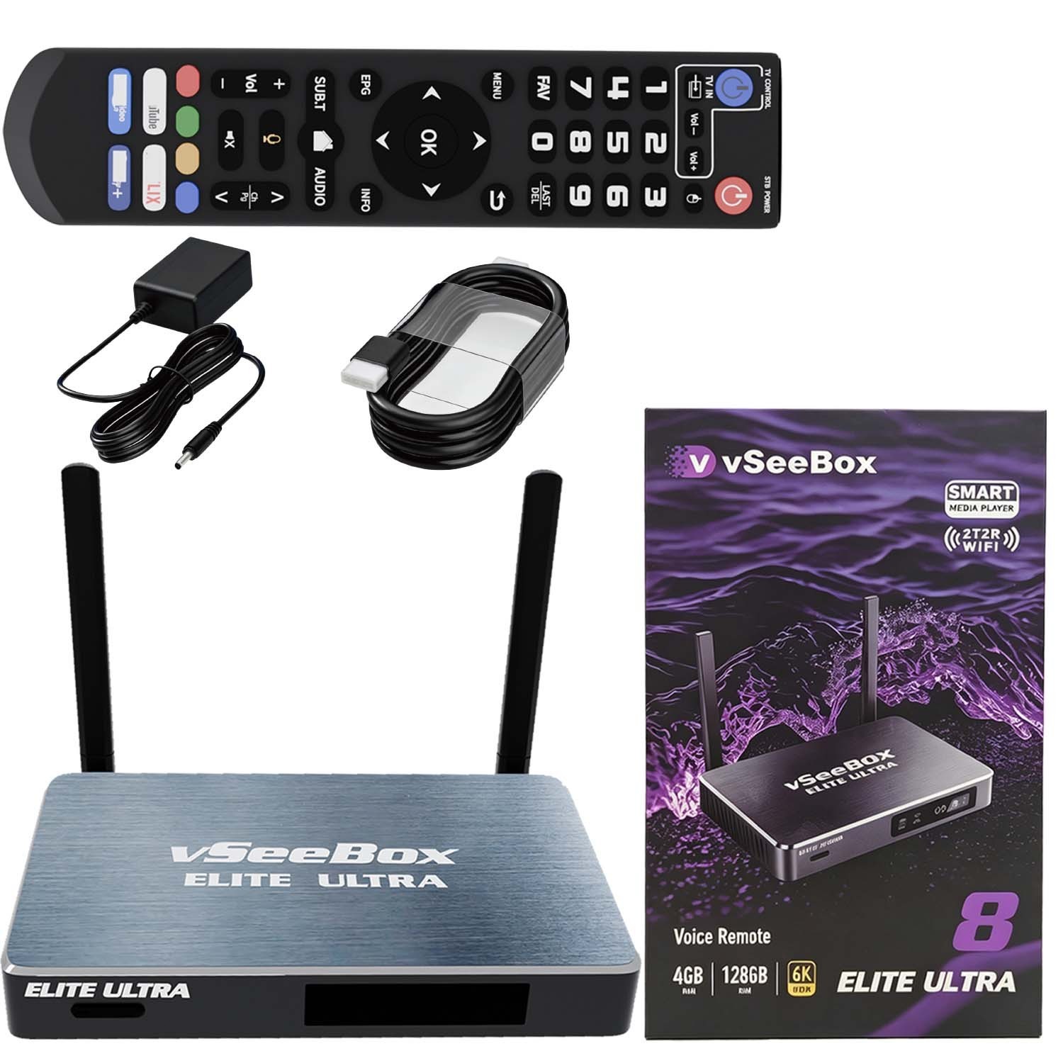 vSeeBox Elite Ultra Smart TV Box 128GB ROM