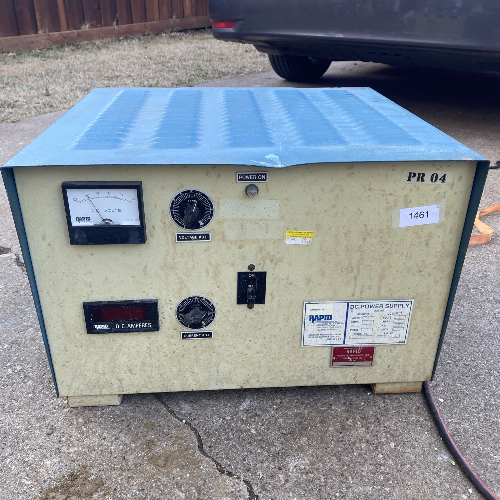 Rapid Electric DC Power Supply Metallic Rectifier Input 120 6 Volts 25 Amps