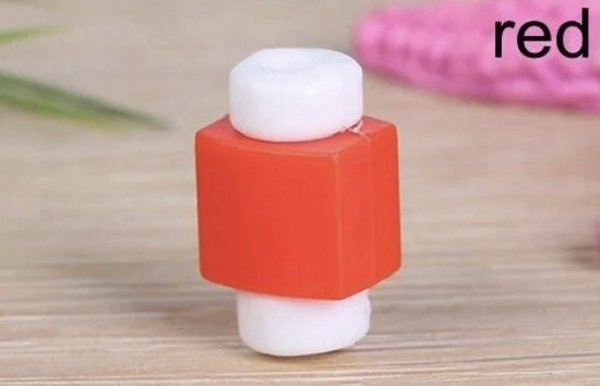 10pcs Colorful USB Charging Cable Line Protectors - Red/Pink/Yellow