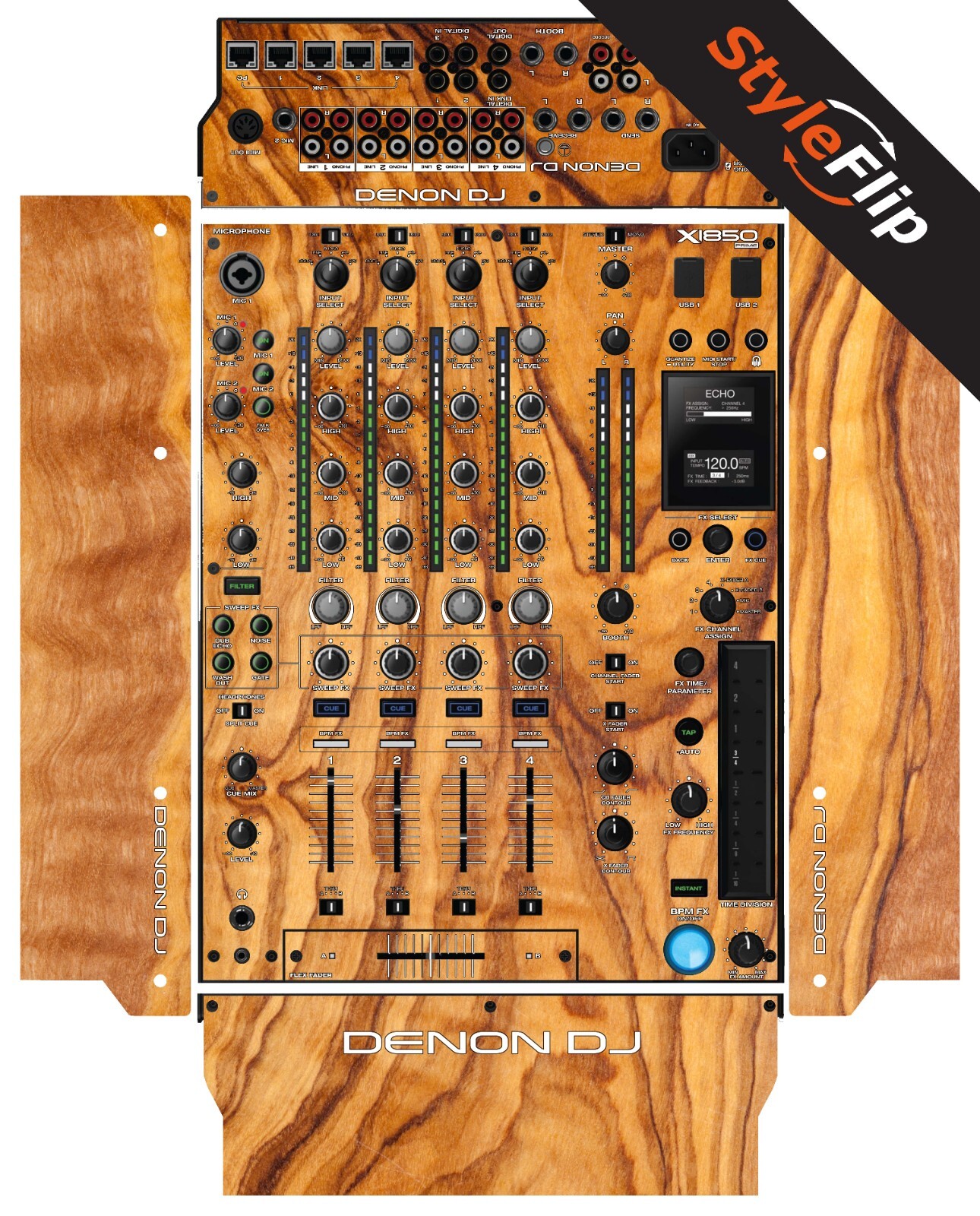Denon X1850 Prime Skin | Color Wood 6 | Protective Decal | StyleFlip Skins
