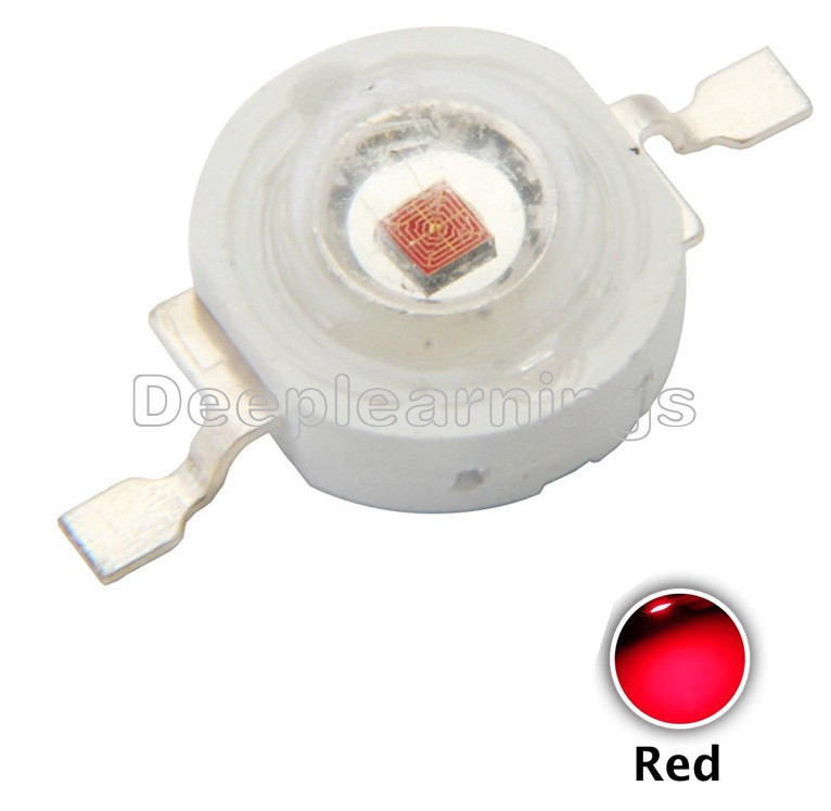 50PCS 1W Red Led Chip High Power LED Beads 50LM Red NEW
