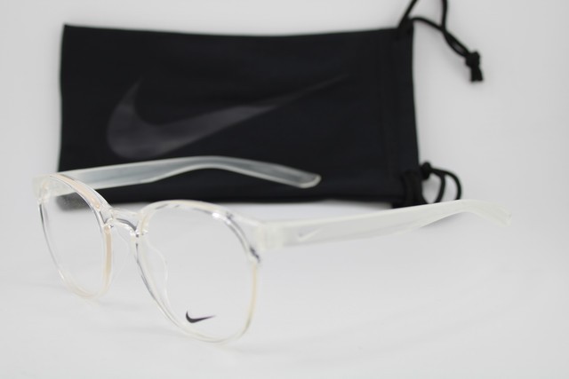 NEW NIKE 7301 900 CLEAR AUTHENTIC EYEGLASSES 50-20
