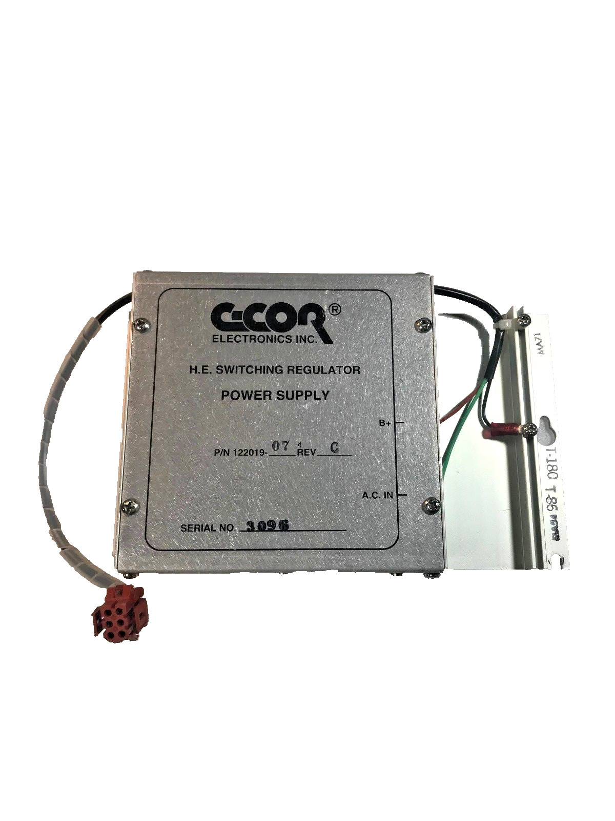 C-COR 122019-07 H.E. Switching Regulator Power Supply