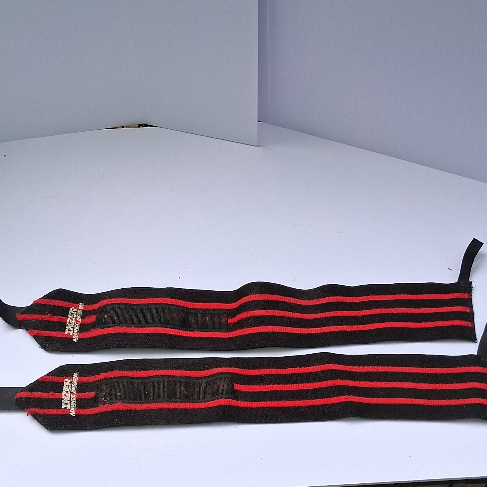 Inzer Advance Designs Wrist Wraps Black Red 18in Pair Weight Lifting