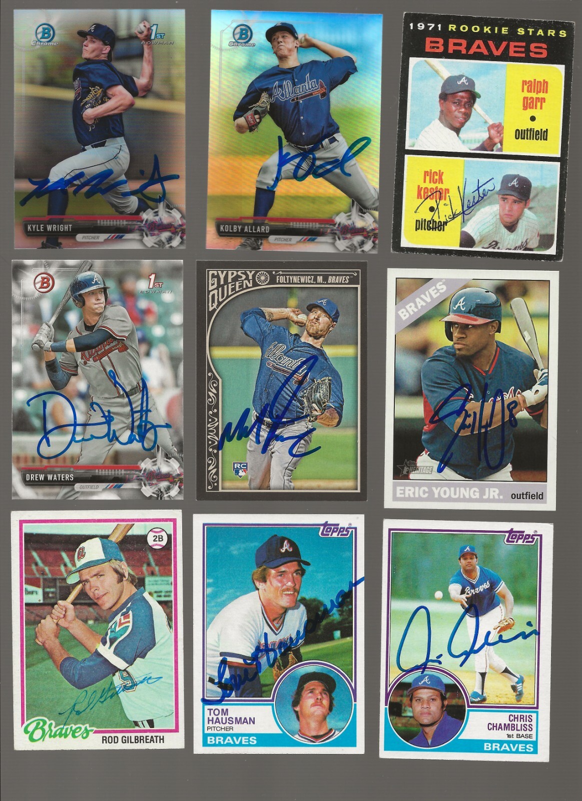 1971 Topps #494 Rick Kester Atlanta Braves Autograph