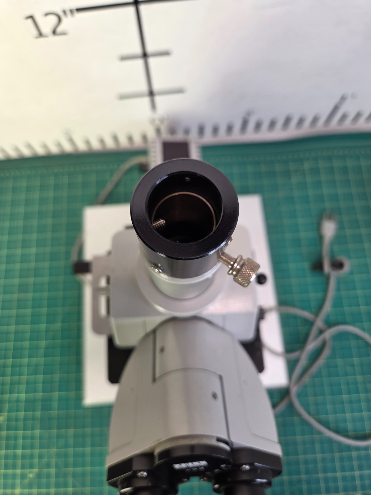 Zeiss Upright Microscope Mounted on a Metal Plate W/2 Objectives