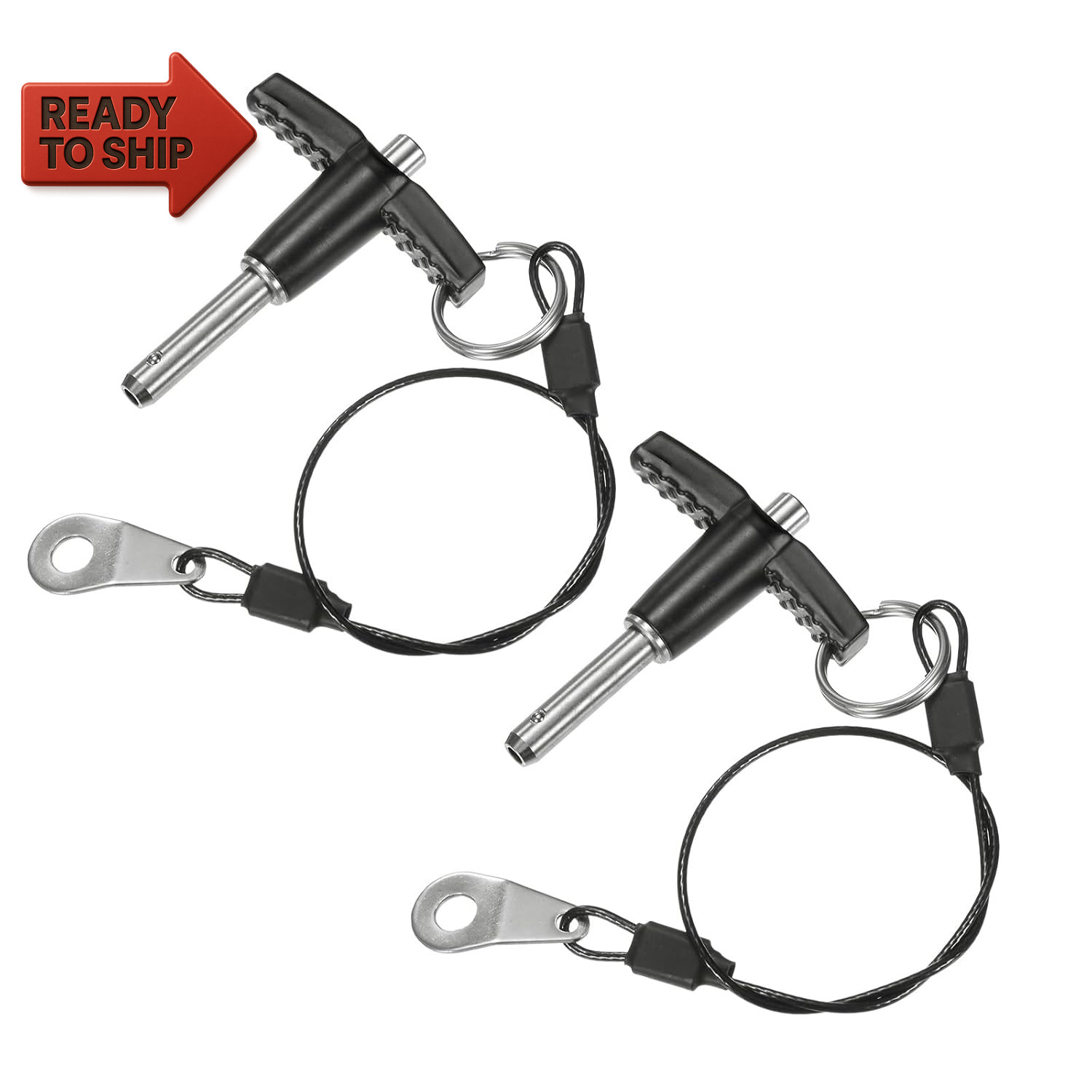 2-Pack T Handle Lock Pins, 1/4"(6Mm) Dia. 25/32"(20Mm) Usage Length Push-Button