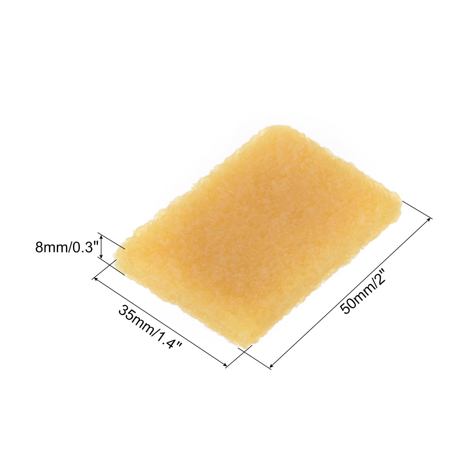 6pcs 50x35x8mm rectangle adhesive remove cleaning tool, yellow