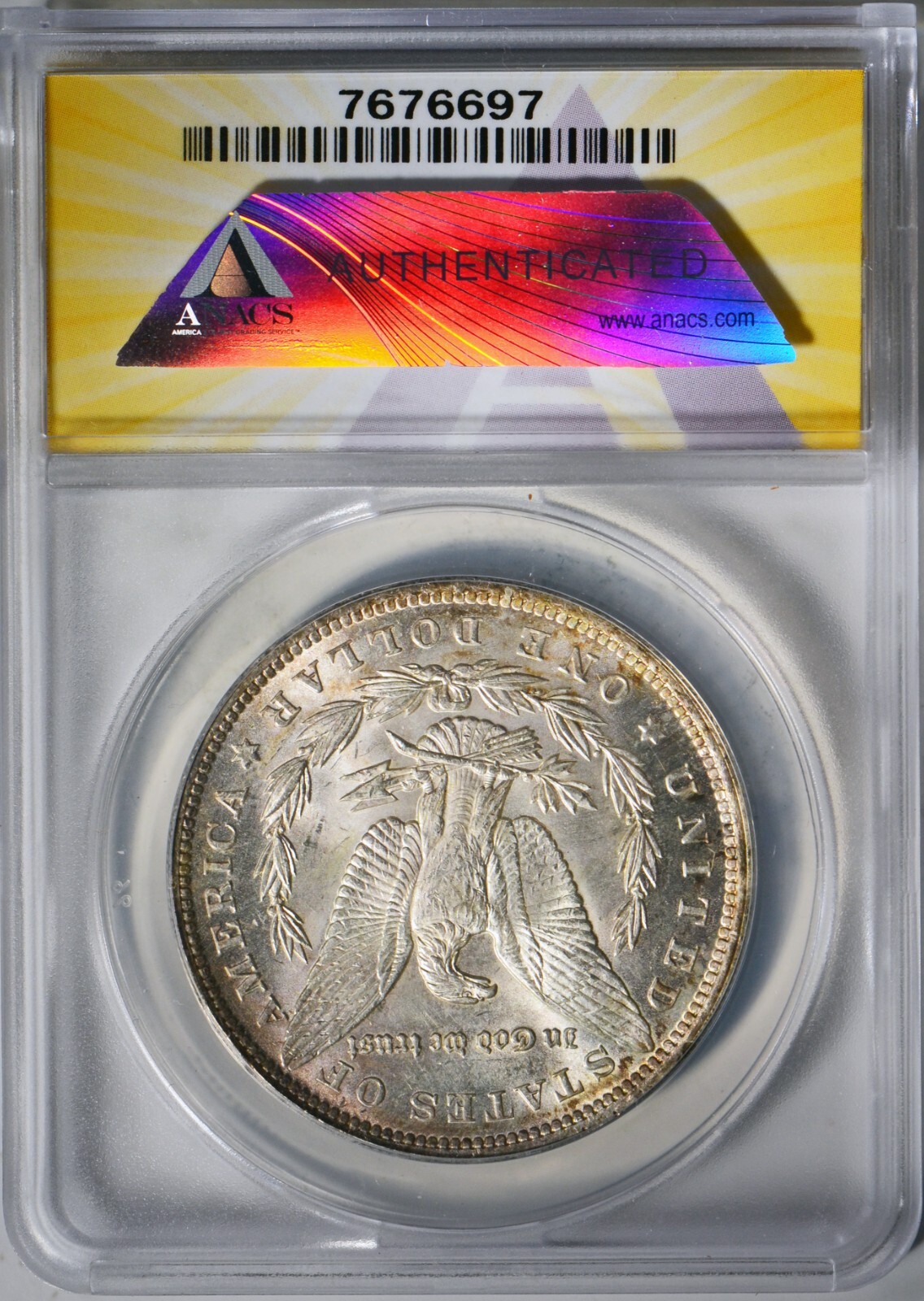 1891 Morgan silver dollar ANACS MS-62