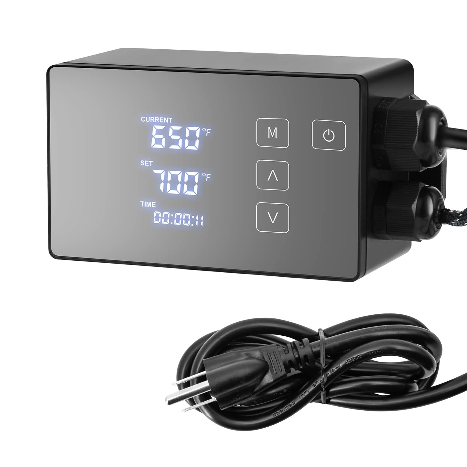 Black 110V Digital Temperature Controller Accessories Easy To Use System