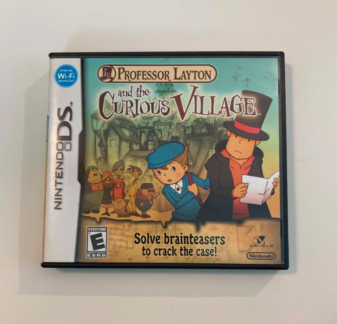 Professor Layton and the Curious Village - CASE ONLY NO GAME Nintendo DS System
