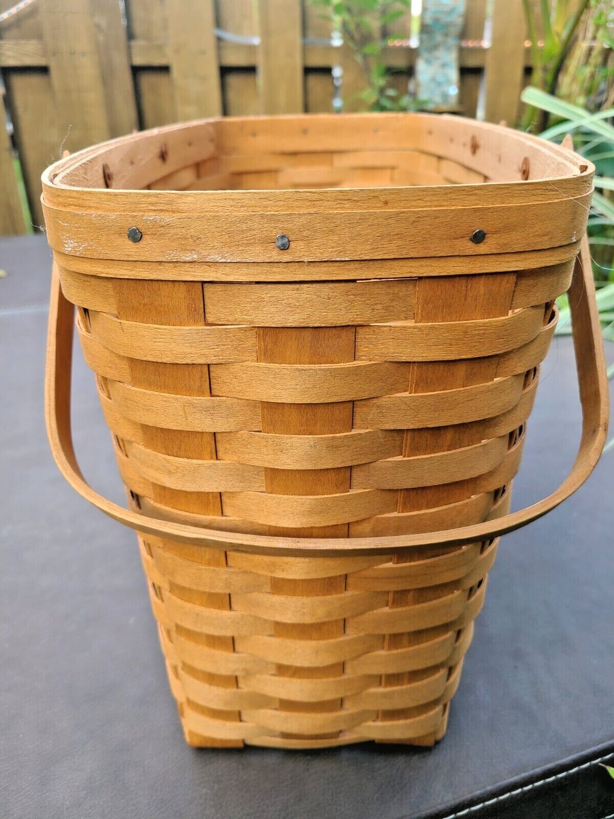 Vintage LONGABERGER 15"w x 11"h Rectangular Double Handle Market Magazine Basket