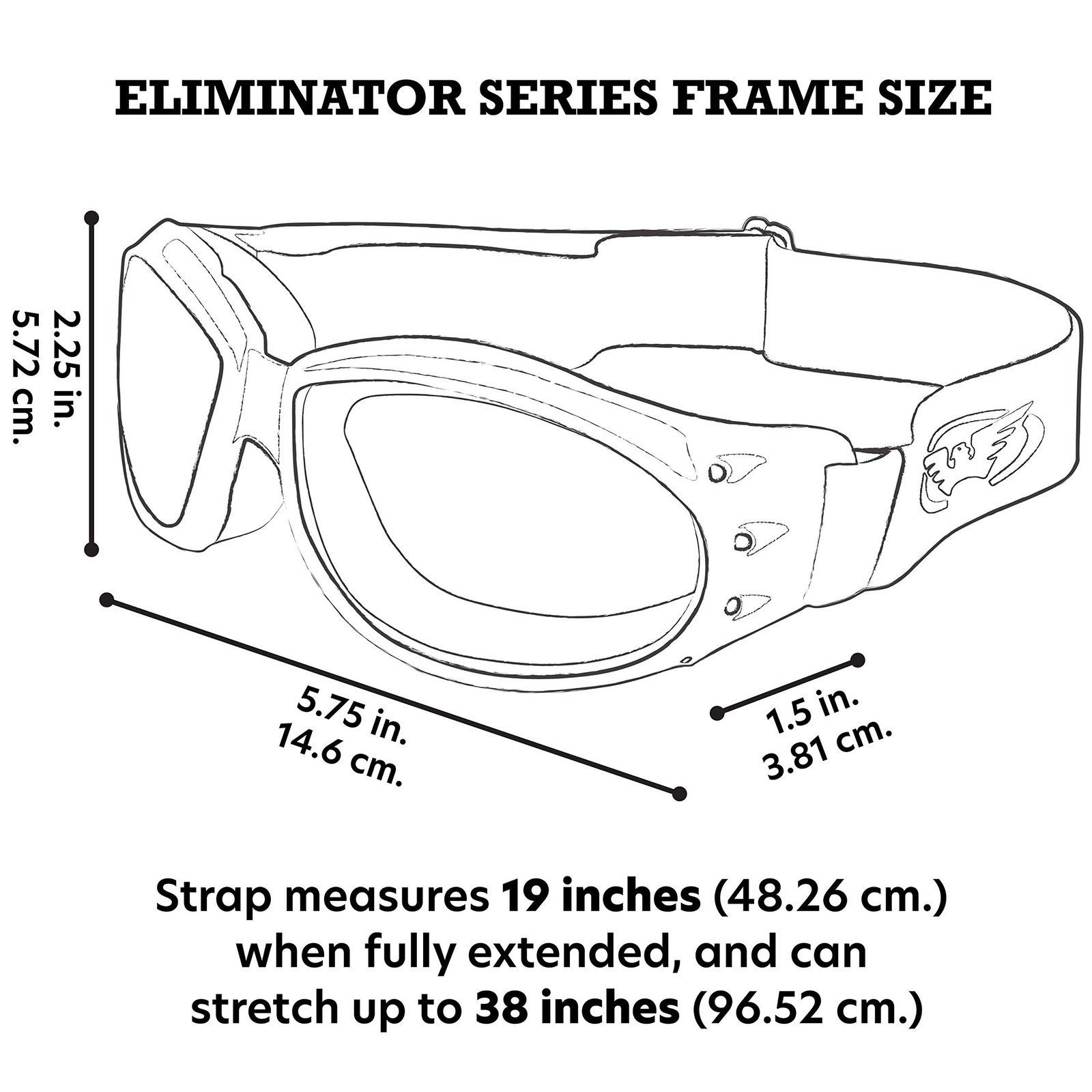 Eliminator Goggles with Micro-Fiber Pouch Clear