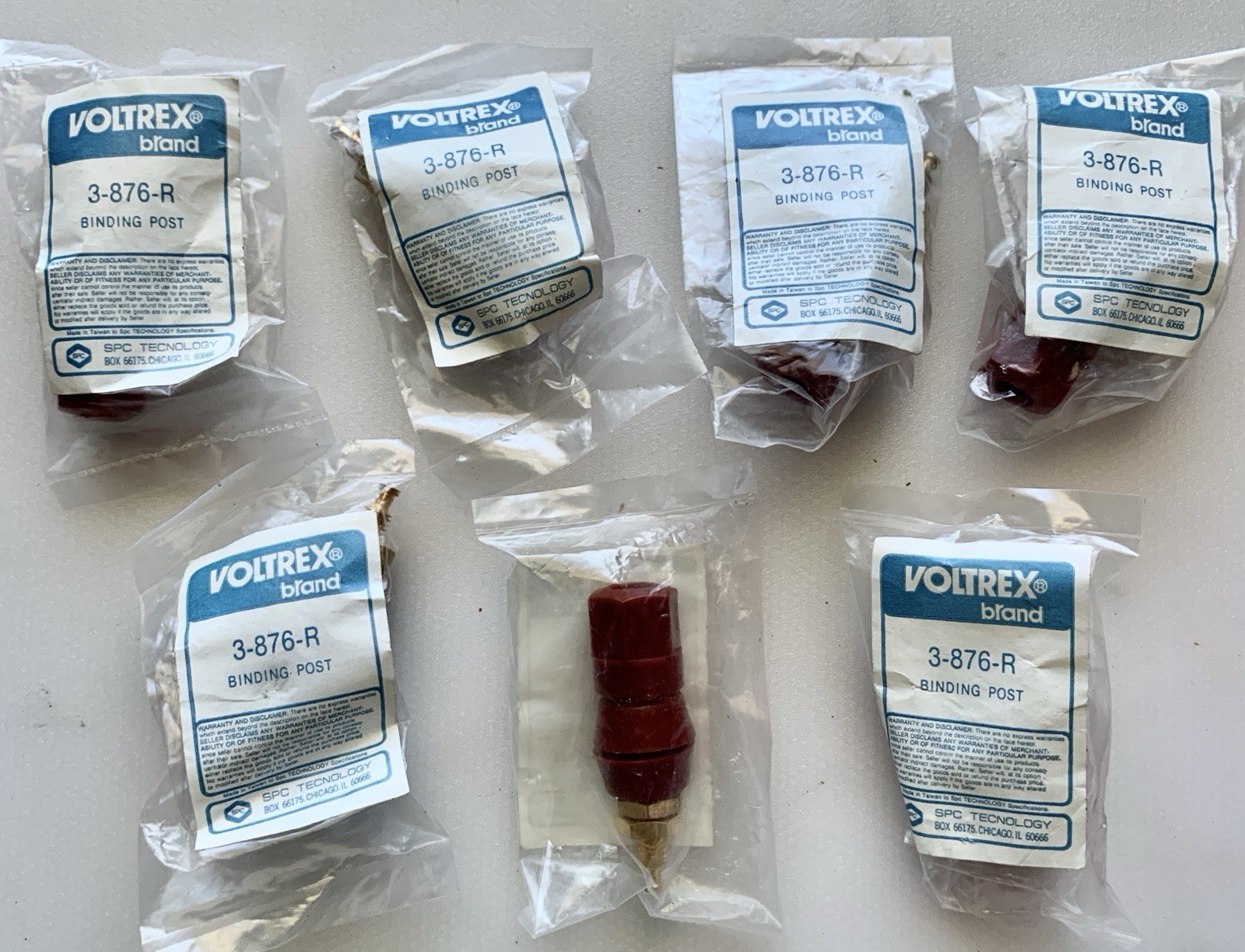 (7) Voltrex Brand Binding Posts #3-876-R (NEW)