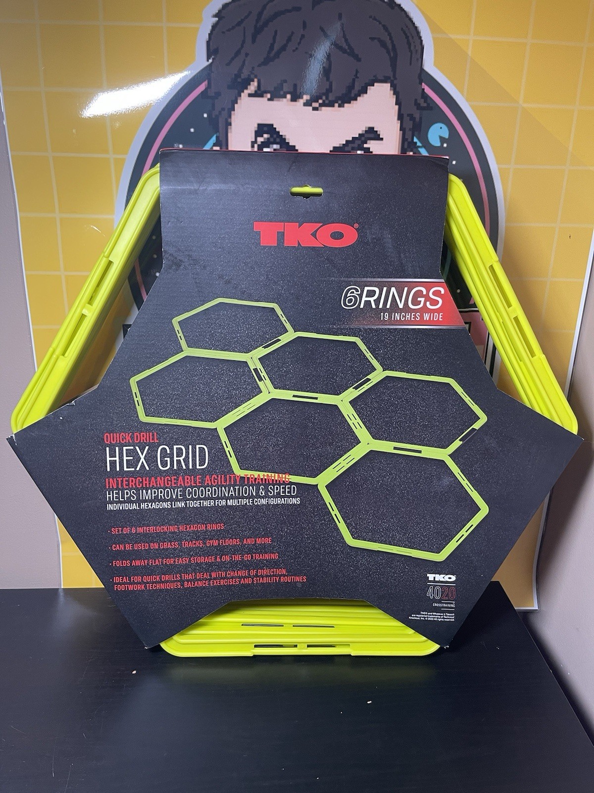 TKO Quick Drill Hex Grid Interchangeable 6 Rings 19” Wide Agility Speed New