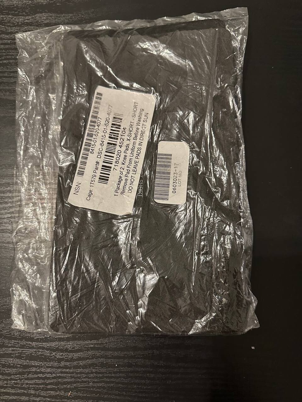 US Military Uniform Knee Pad Inserts - Regular XX-Long - 8415-01-520-4086 - New