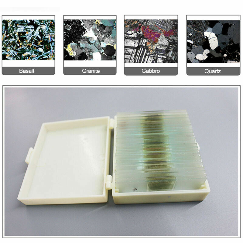 30um Geological Grinding Flakes Prepared Ore Rock Specimen Microscope Slides