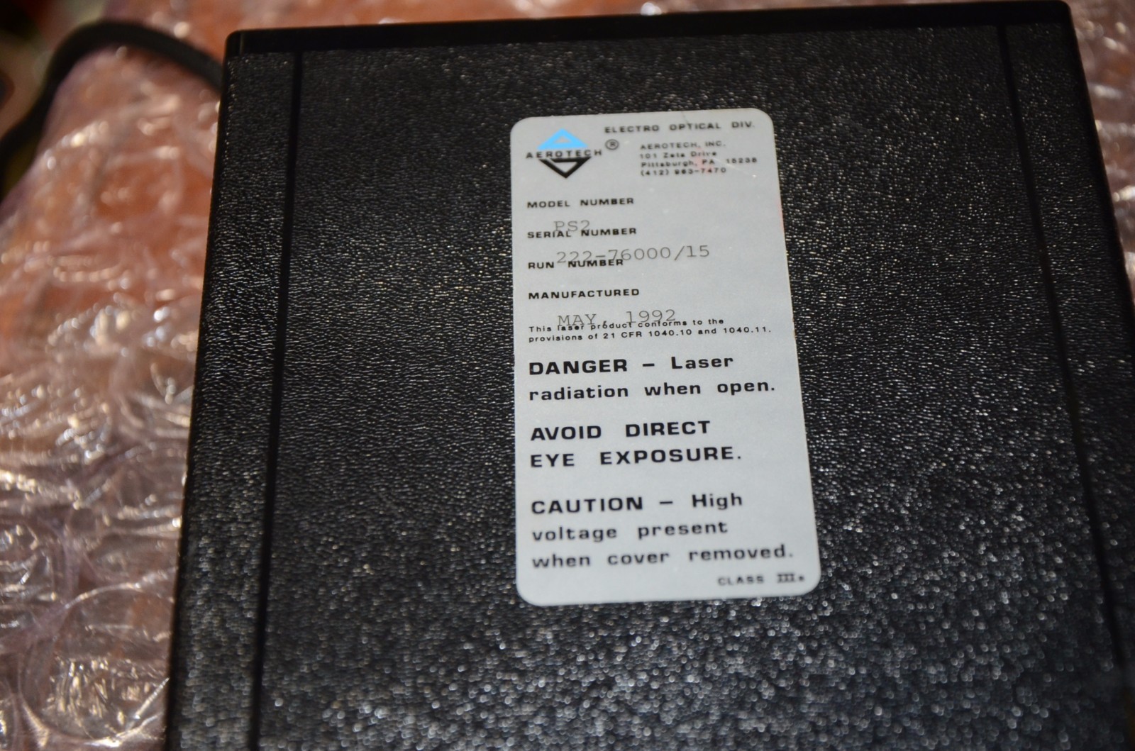 Aerotech PS2 Optical Laser Power Supply