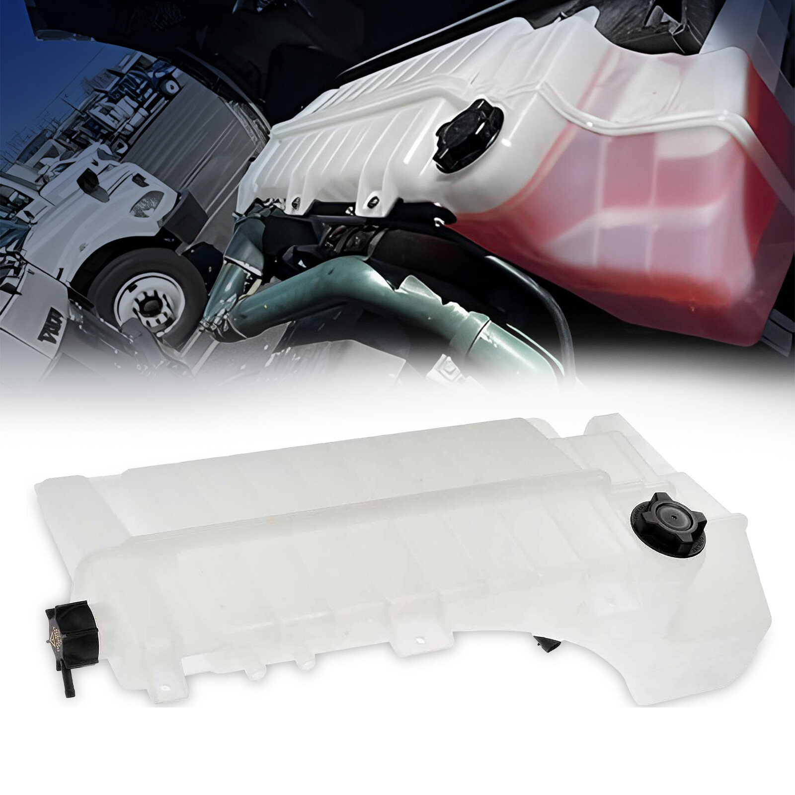 Volvo VNL Truck 2008-2024 Coolant Tank Reservoir w Cap, Sensor Replaces 22564837