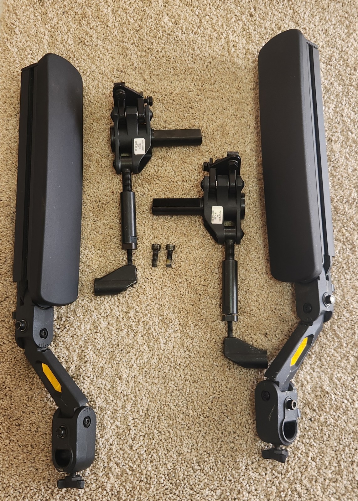 Pride Quantum Q6 Edge TB3 Arm Rests with Turnbuckle Assemblies VGC