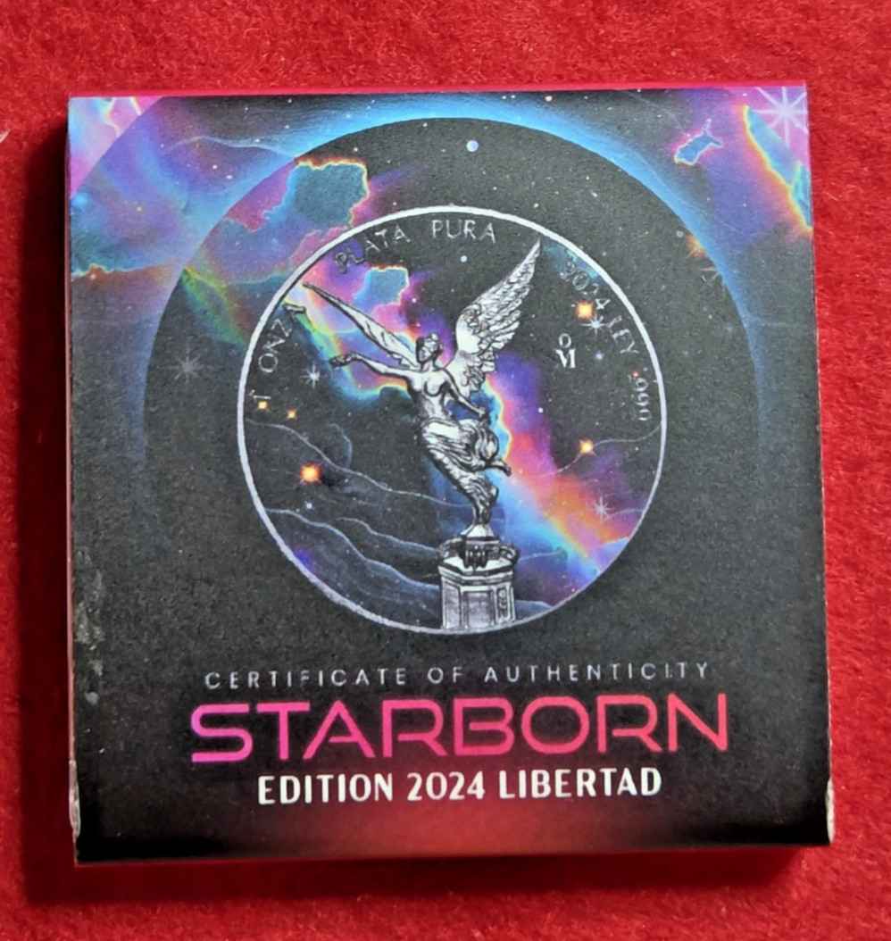 2024 Starborn Libertad - Colorized, Black Ruthen, Holo - 1 Oz Silver - 399 Mint