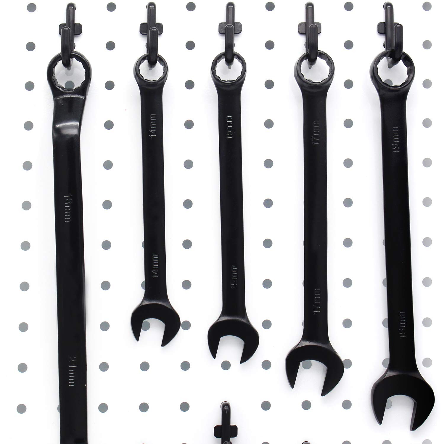 Plastic Peg Hooks J Style 100 Pack Black For 1/4 Pegboard Safety