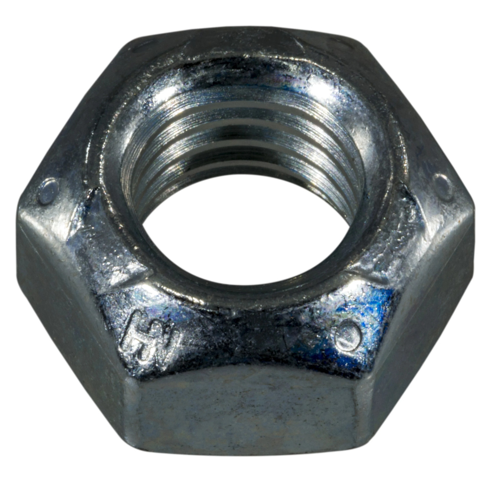 9/16"-12 Zinc Plated Grade 2 Steel Coarse Thread Lock Nuts (6 pcs.)