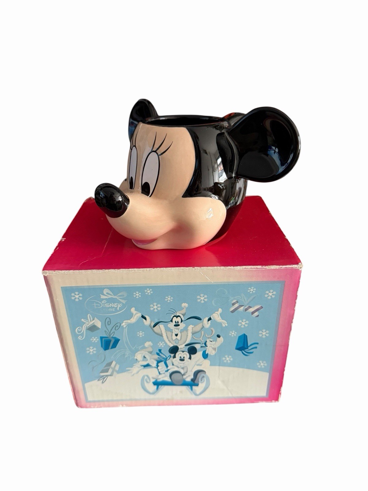 Disney Store Mickey Mouse Mug New Boxed Genuine Black 3D
