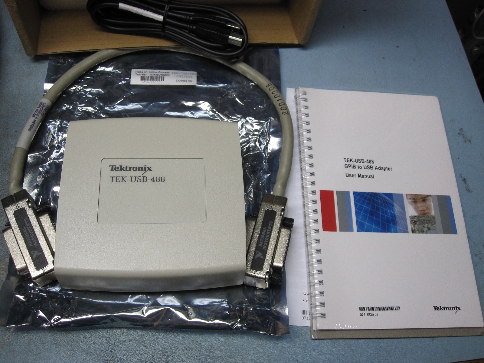 TEKTRONIX TEK-USB-488 GPIB to USB Adapter and National Instruments Cable