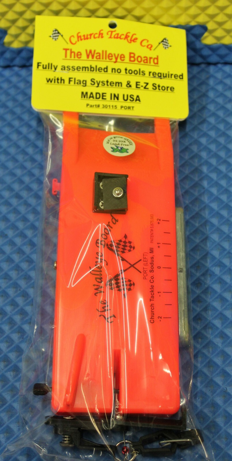 Church Tackle The Walleye Board w/Flag System & E-Z Store Part# 30115 PORT