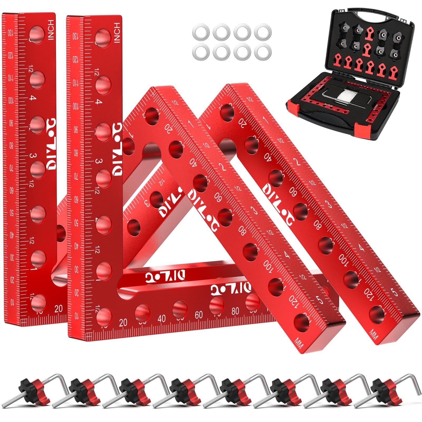Corner Clamp for Woodworking, 90 Degree Corner Clamp, 4 Pack 5.5"x 5.5" Alumi...