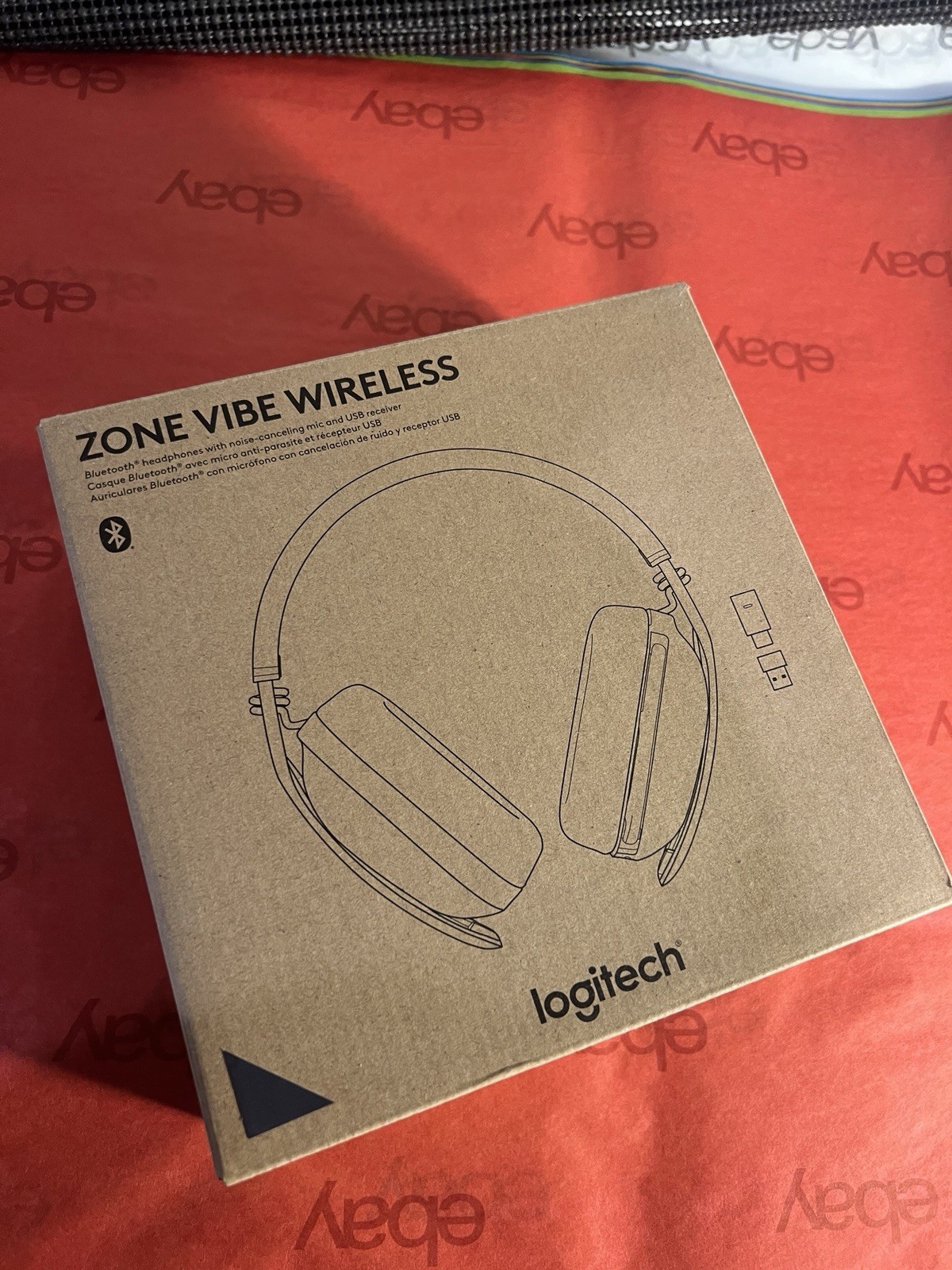 New Sealed! Logitech Zone Vibe Wireless Bluetooth Headphones Graphite