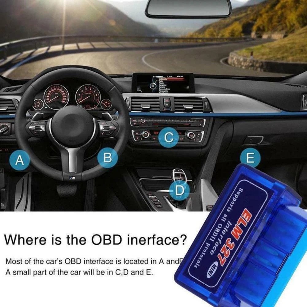 OBD2 ELM327 V2.1 MINI Bluetooth Car Code Reader Diagnostic Scanner For Android