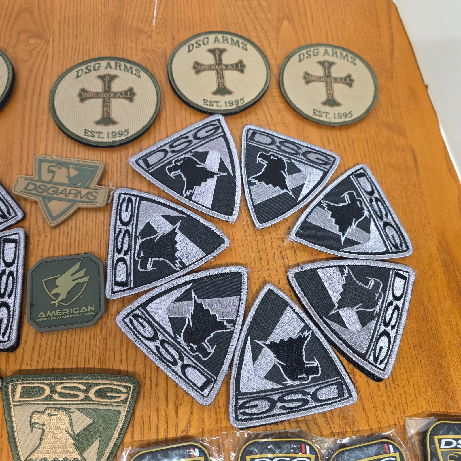 41 Mixed Military Tactical Morale Patch Hook Loop Sew On Some Backs Missing